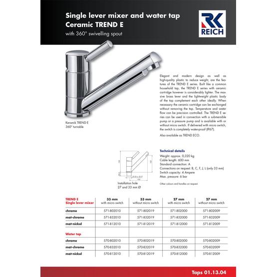 Reich Trend S mixer tap image 2