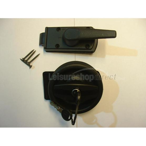 Vecam door lock complete with barrel and keys right hand image 1