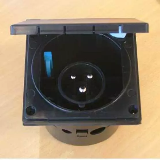 Fawo 240v mains flush hook-up inlet (black) image 1