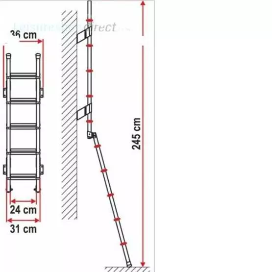 Fiamma Deluxe 5D Exterior Ladder image 3
