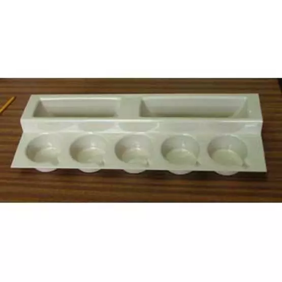 Stepped Cup & Plate Rack for Caravan/Motorhome - Ivory image 1