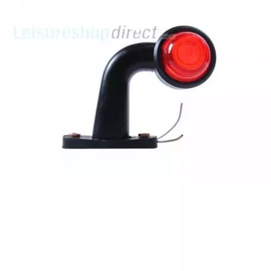Red/White Low 90 Rubber Side Marker Light 12/24V image 1