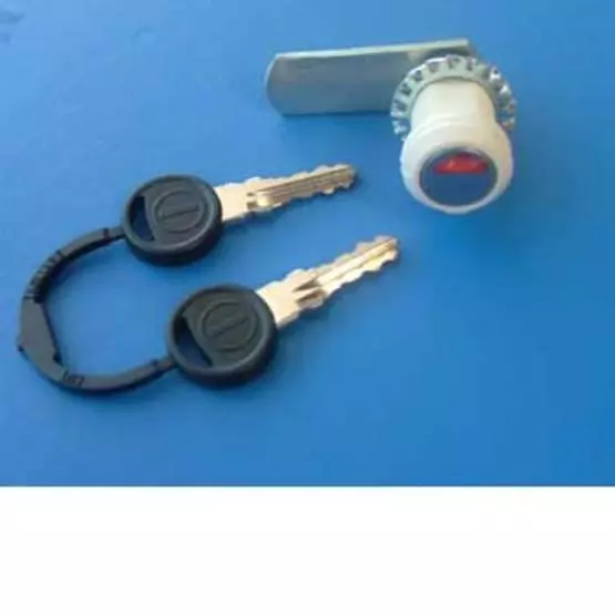 White compartment lock