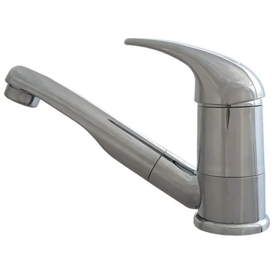 Comet Roma Short Spout Mixer Tap For Caravan Motorhome - 12mm JG With Microswitch - KK9307