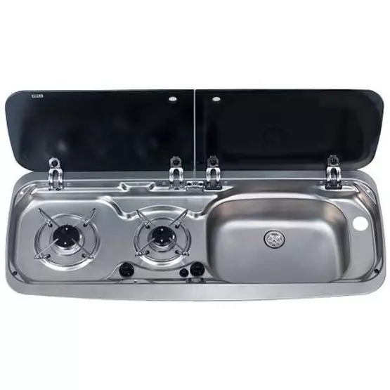 Dometic CRX50 Fridge, 9222 Hob/Sink Unit and Tap Bundle (Sink on Right) image 3