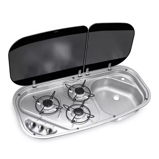 Dometic HSG3436 - 3 Burner Hob and Sink image 1