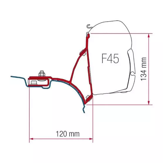 Fiamma Awning Kit VW T5 Transporter Multivan image 2