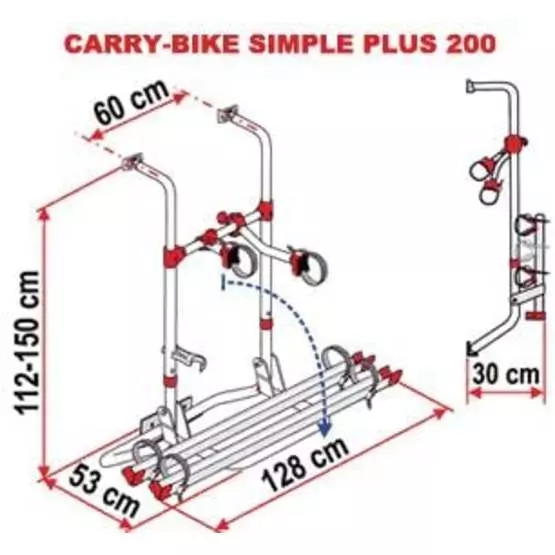 Fiamma Carry Bike - Simple Plus 200 (Red) image 4