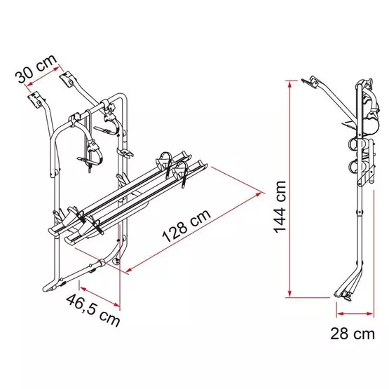 Fiamma Carry-Bike VW T5 / T6D Rack Deep Black image 2