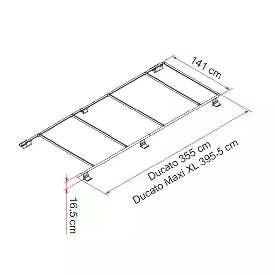 Fiamma Roof Rail Ducato Deep Black image 2