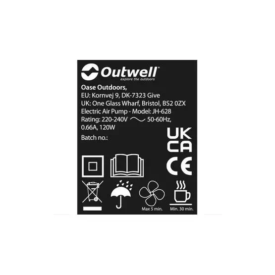 Outwell Flock Superior Double Air bed with built-in pump image 5