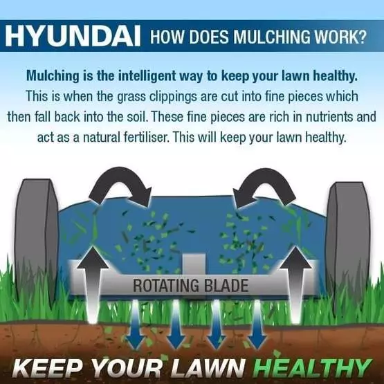 Hyundai HYM430SP Self Propelled 17" 139cc Petrol Lawn Mower Lightweight Lawnmower image 19