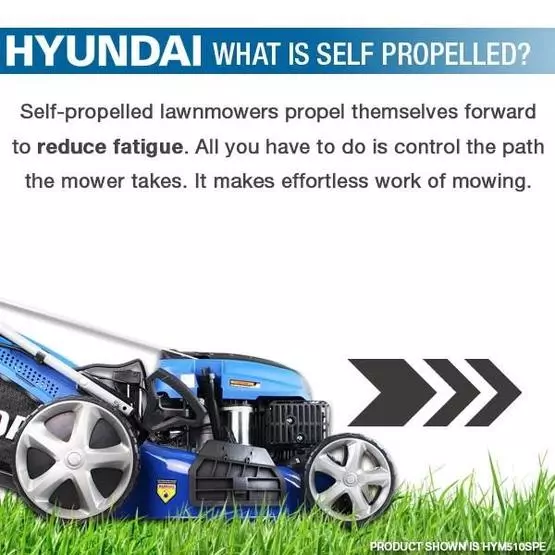 Hyundai HYM530SPER 21" 525mm Self Propelled Electric Start 173cc Petrol Roller Lawn Mower image 32