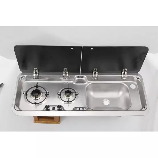 Lavanda LD851R two burner hob & sink (RH) image 1