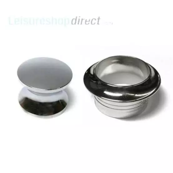 Push Button & Rose Polished Chrome image 1