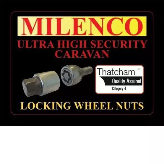 Milenco Locking Wheel Nuts Motorhome 15" Set of 4 image 1