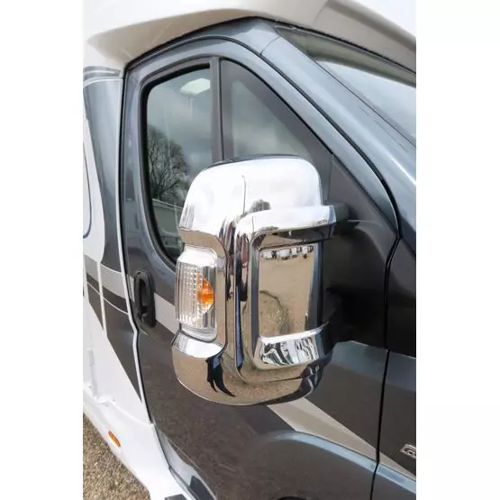 Milenco Motorhome Mirror Covers (Short Arm) Chrome Milenco Code 5449 Towing mirrors