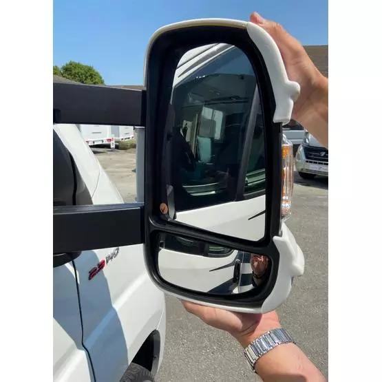 Milenco Motorhome Mirror Protectors White (Wide Arm) image 4