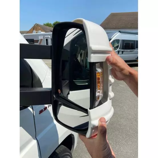 Milenco Motorhome Mirror Protectors White (Wide Arm) image 3