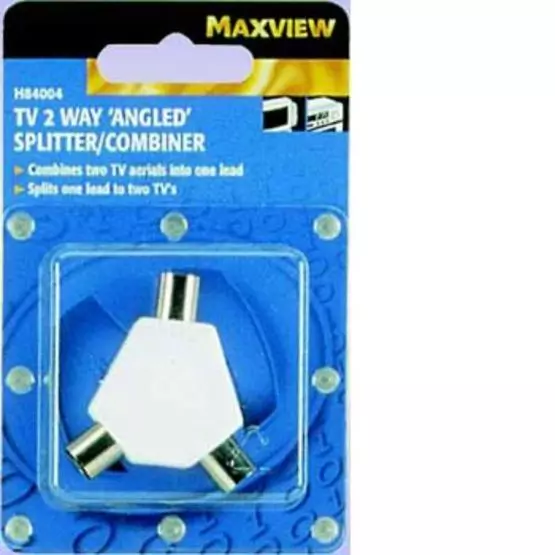 Maxview TV 2 way 'Angled' Splitter/Combiner image 1