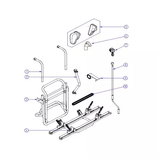 Omnibike winding handle for the manual lift bike rack image 2