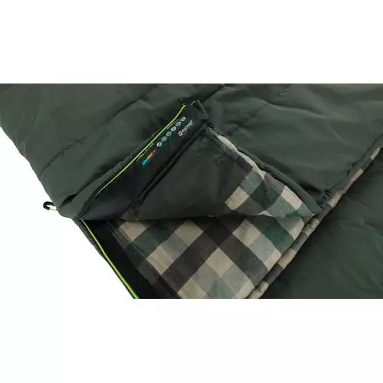 Outwell Camper Lux Double Sleeping Bag - Green image 2