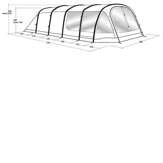 Outwell Knightdale 8PA Air Family Tent (2024) image 13