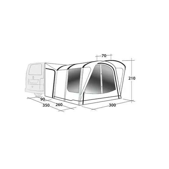 Outwell Newburg 260 Poled Drive-away Awning image 9