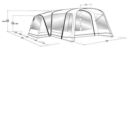 Outwell Pinedale 6PA - 6 Person Air Tent image 11