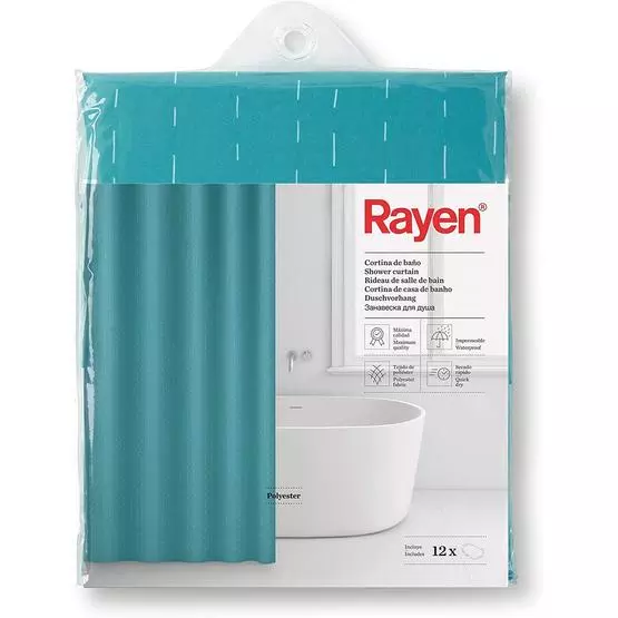 Rayen Shower Curtain Green Dash image 3