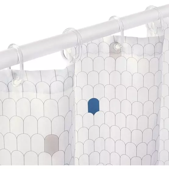 Rayen Shower Curtain White & Cells image 4
