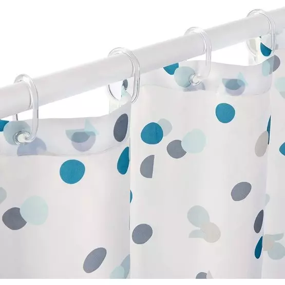 Rayen Shower Curtain White & Green Dot image 6