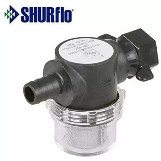 Shurflo strainer, barbed inlet to 1/2" nut image 2