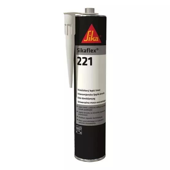 Sikaflex 221 Multipurpose Polyurethane Adhesive/Sealant 300ml Black image 1
