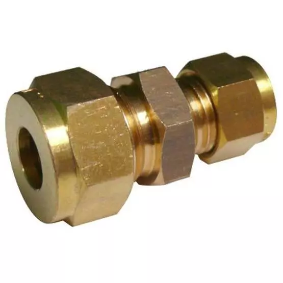 Straight coupler 3/8" x 1/4" compression image 1