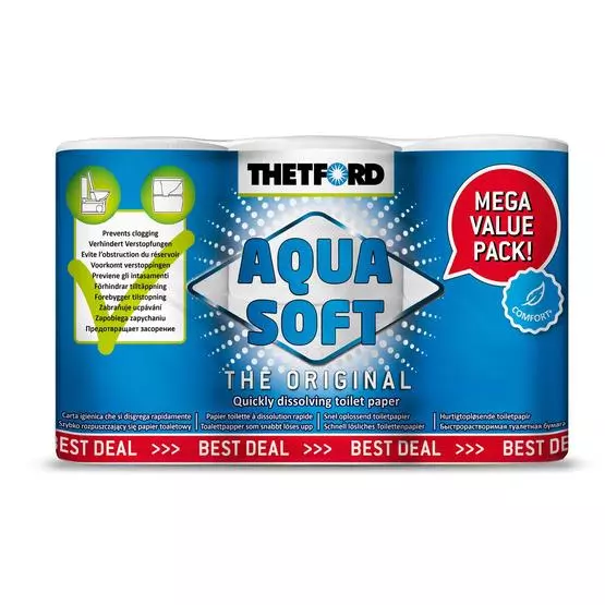 Thetford Aquasoft Soft Toilet Tissue (6 Rolls) image 1