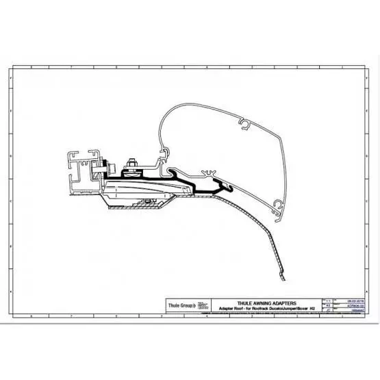 Thule 6200 adapter + sealing kit for Roof rack - Ducato image 1