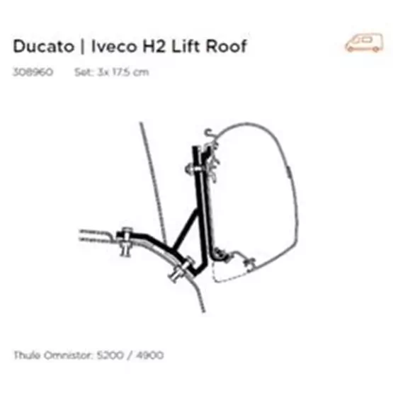Thule Ducato lift roof/ Iveco adapter image 1