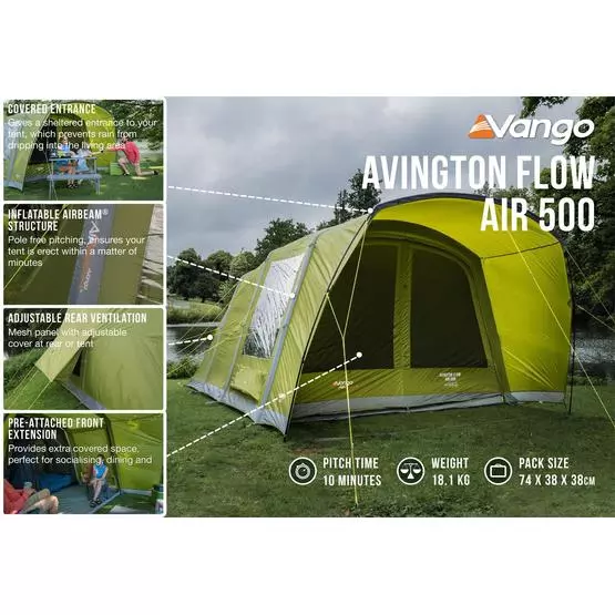 Vango Avington Flow Air 500 Tent (2022) image 3