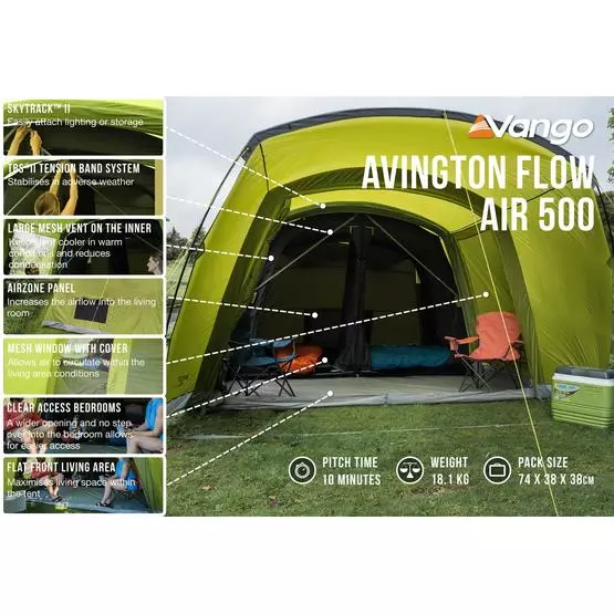 Vango Avington Flow Air 500 Tent (2022) image 4