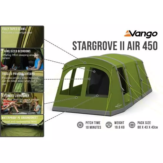 Vango Stargrove II Air 450 Family Tent image 2
