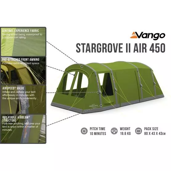 Vango Stargrove II Air 450 Family Tent image 3