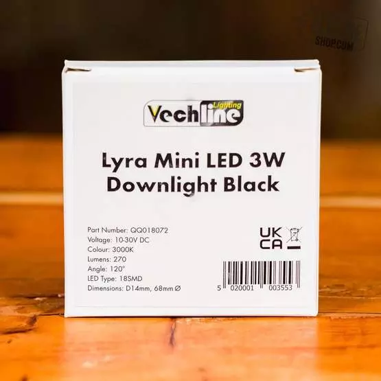 Vechline Lyra Mini Led 3w Downlight Black image 4