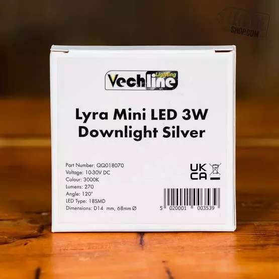 Vechline Lyra Mini Led 3w Downlight Silver image 5