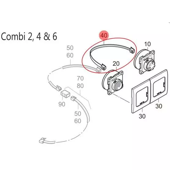 Wiring Loom for Control Switch - Truma Combi 4E & 6E image 2