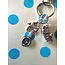 Keyring for all caravanners who also love dogs! Key ring with caravan, top dog bowl and kennel charms great christmas/ birthday gift image 1