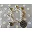 Beautiful 'Always at home wherever we roam' charm bracelet decorated with shells, caravan, lollies, sand castle, and ice cream charms perfect gift image 1