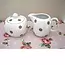 Sugar Bowl And Jug Set- White With Brown Spots image 1