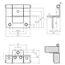 AG Double Cranked Hinge Brass image 2