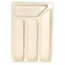 AG Plastic Cutlery Tray with 4 Compartments 356 x 243mm (Barley White) image 1